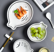 Load image into Gallery viewer, 3D Cat & Fish Plate