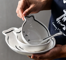 Load image into Gallery viewer, 3D Cat & Fish Plate