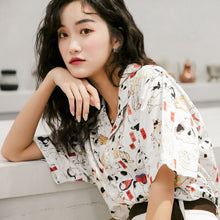 Load image into Gallery viewer, Vintage Cat Top Fashion Blouse