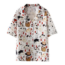 Load image into Gallery viewer, Vintage Cat Top Fashion Blouse
