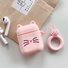 Load image into Gallery viewer, Cat Silicone Airpods Cover Case