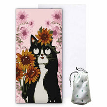 Load image into Gallery viewer, Cartoon Cat Microfiber Towel