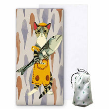 Load image into Gallery viewer, Cartoon Cat Microfiber Towel