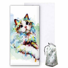Load image into Gallery viewer, Cartoon Cat Microfiber Towel