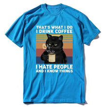 Load image into Gallery viewer, Funny Black Cat Men's Cotton T-Shirt