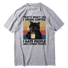 Load image into Gallery viewer, Funny Black Cat Men's Cotton T-Shirt