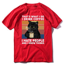 Load image into Gallery viewer, Funny Black Cat Men's Cotton T-Shirt