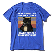 Load image into Gallery viewer, Funny Black Cat Men's Cotton T-Shirt