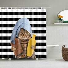 Load image into Gallery viewer, Cat 3D Print Shower Curtain