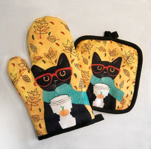 Load image into Gallery viewer, Cute Potholders Gloves Cat Pattern