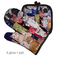 Load image into Gallery viewer, Cute Potholders Gloves Cat Pattern