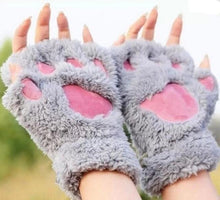 Load image into Gallery viewer, Cute Cat Paw Plush Mitten