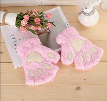 Load image into Gallery viewer, Cute Cat Paw Plush Mitten