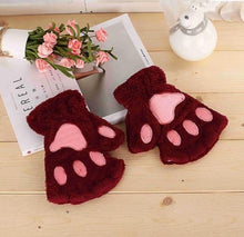 Load image into Gallery viewer, Cute Cat Paw Plush Mitten