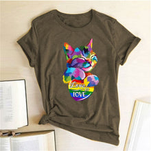 Load image into Gallery viewer, Adorable Graphic Cat T-Shirt