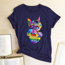 Load image into Gallery viewer, Adorable Graphic Cat T-Shirt