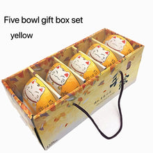 Load image into Gallery viewer, Cartoon Lucky Cat Ceramic Bowl