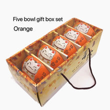 Load image into Gallery viewer, Cartoon Lucky Cat Ceramic Bowl