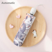 Load image into Gallery viewer, Cute Cat Three-Folding Umbrella