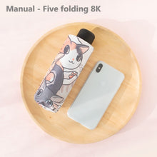 Load image into Gallery viewer, Cute Cat Three-Folding Umbrella