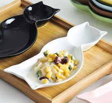 Load image into Gallery viewer, Cat Shape Ceramic Snack Plate