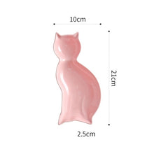 Load image into Gallery viewer, Cat Shape Ceramic Snack Plate