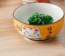 Load image into Gallery viewer, Cat Round Ceramic Bowl