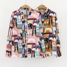 Load image into Gallery viewer, Colorful Cat Top Blouse