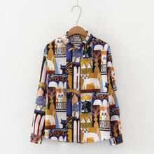 Load image into Gallery viewer, Colorful Cat Top Blouse