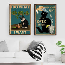 Load image into Gallery viewer, Mental Black Cat Poster Art Print