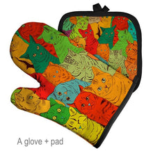 Load image into Gallery viewer, Cute Potholders Gloves Cat Pattern