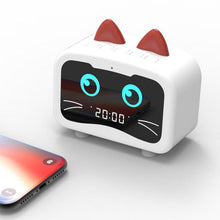Load image into Gallery viewer, Cat Shape Bluetooth 5.0 Alarm Clock Speaker