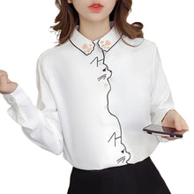 Load image into Gallery viewer, Long Sleeve Embroidery Blouses