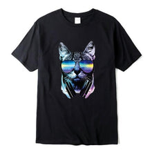 Load image into Gallery viewer, Men T-shirt DJ Cat Printing