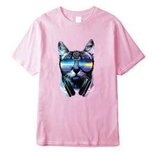Load image into Gallery viewer, Men T-shirt DJ Cat Printing