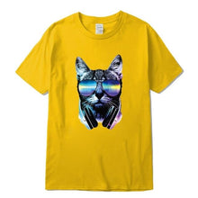 Load image into Gallery viewer, Men T-shirt DJ Cat Printing