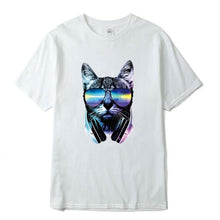 Load image into Gallery viewer, Men T-shirt DJ Cat Printing