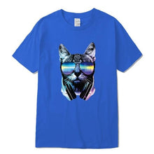 Load image into Gallery viewer, Men T-shirt DJ Cat Printing