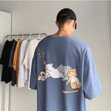 Load image into Gallery viewer, Summer Kawaii Cat Cartoon Shirt