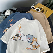 Load image into Gallery viewer, Summer Kawaii Cat Cartoon Shirt