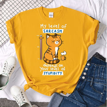 Load image into Gallery viewer, Sarcasm Cat T-Shirt