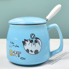 Load image into Gallery viewer, Cute Cat Ceramic Mug/Spoon