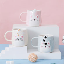 Load image into Gallery viewer, 400ml Cute Cat Ceramic Mug Set