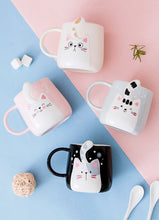 Load image into Gallery viewer, 400ml Cute Cat Ceramic Mug Set