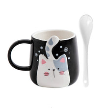 Load image into Gallery viewer, 400ml Cute Cat Ceramic Mug Set