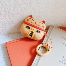 Load image into Gallery viewer, Airpods Case Japanese Cat Silicone