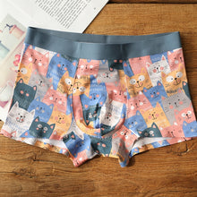 Load image into Gallery viewer, Stylish Cat Print Male Boxer