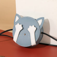 Load image into Gallery viewer, DIY PU Leather Bag Round Cat