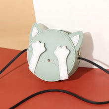 Load image into Gallery viewer, DIY PU Leather Bag Round Cat