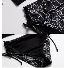 Load image into Gallery viewer, Cat Embroidery Bikini Swimsuit